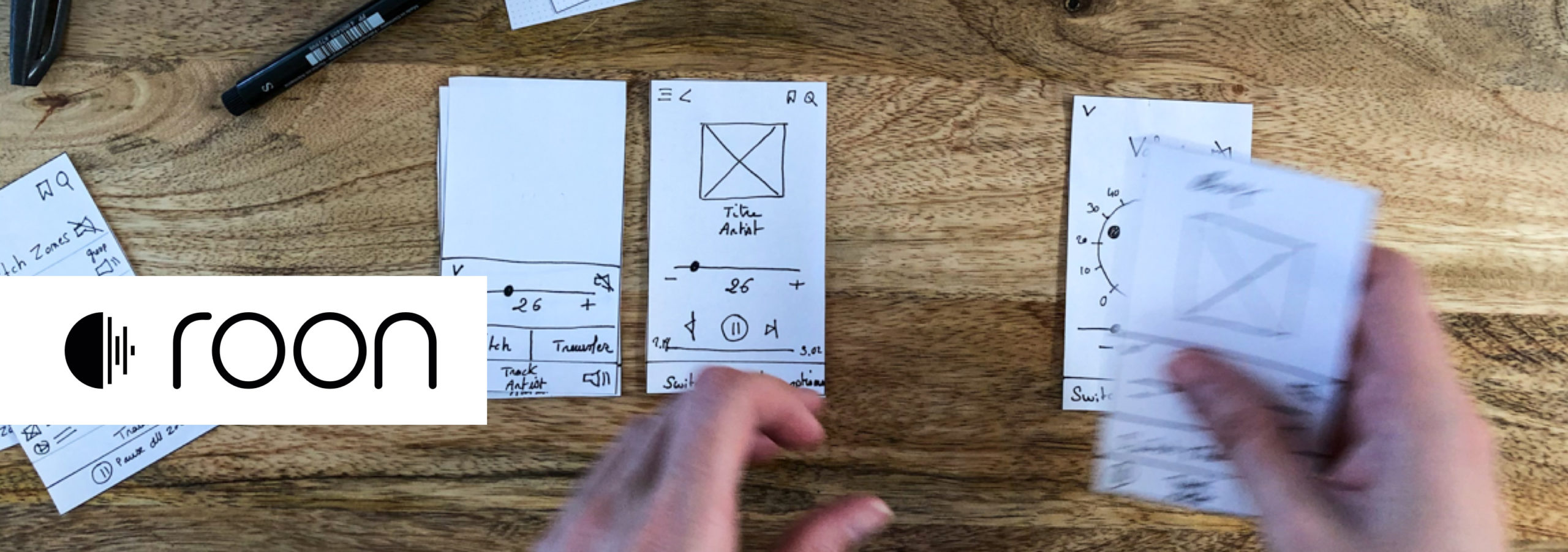 Working on the paper prototype version of Roon App